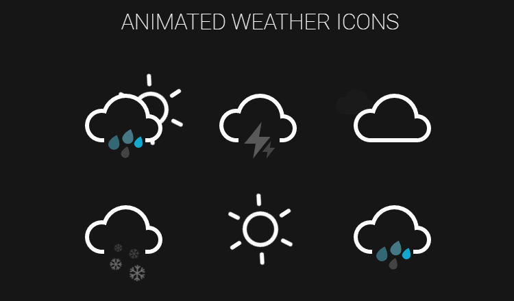 css3 animated weather icons build in css3